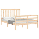 Cadre de lit sans matelas 140x190 cm bois massif