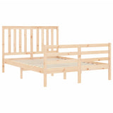 Bed frame without mattress 140x190 cm solid wood