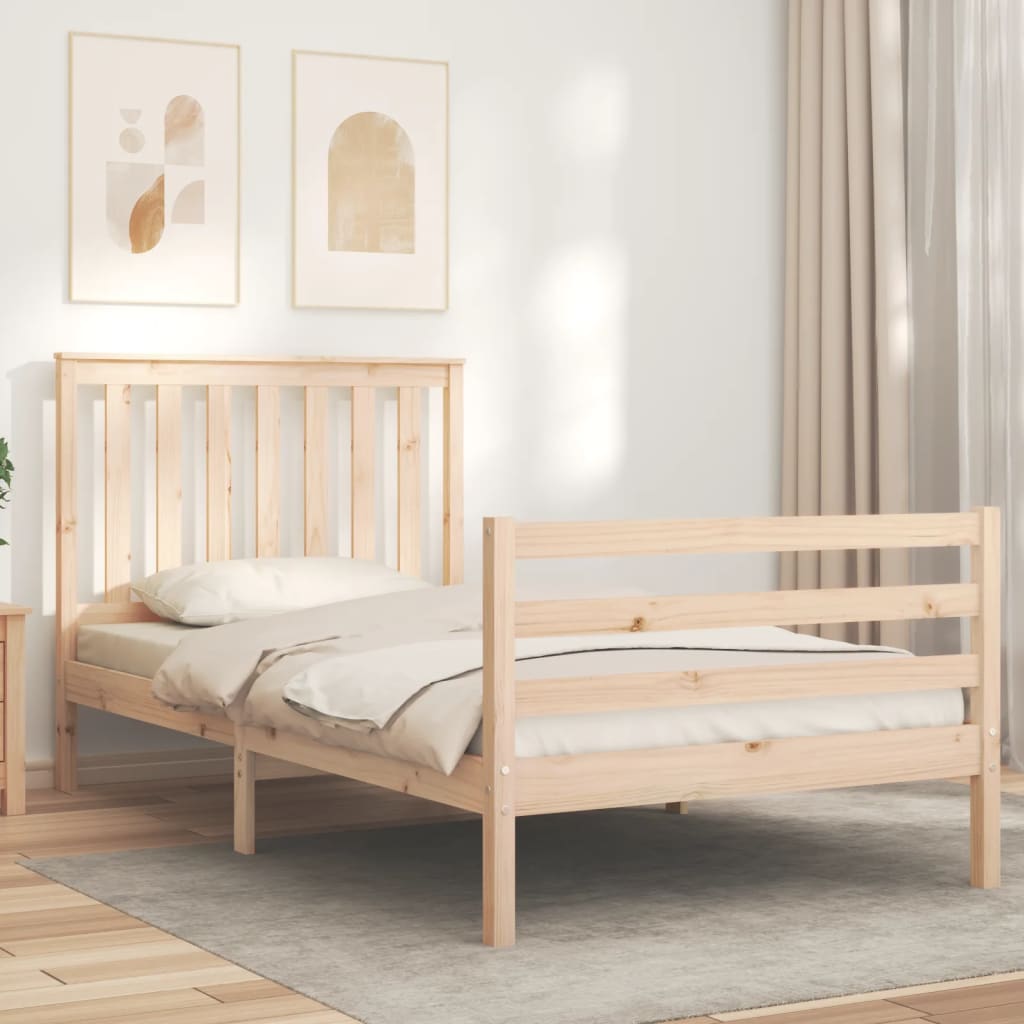 Cadre de lit sans matelas 100x200 cm bois massif