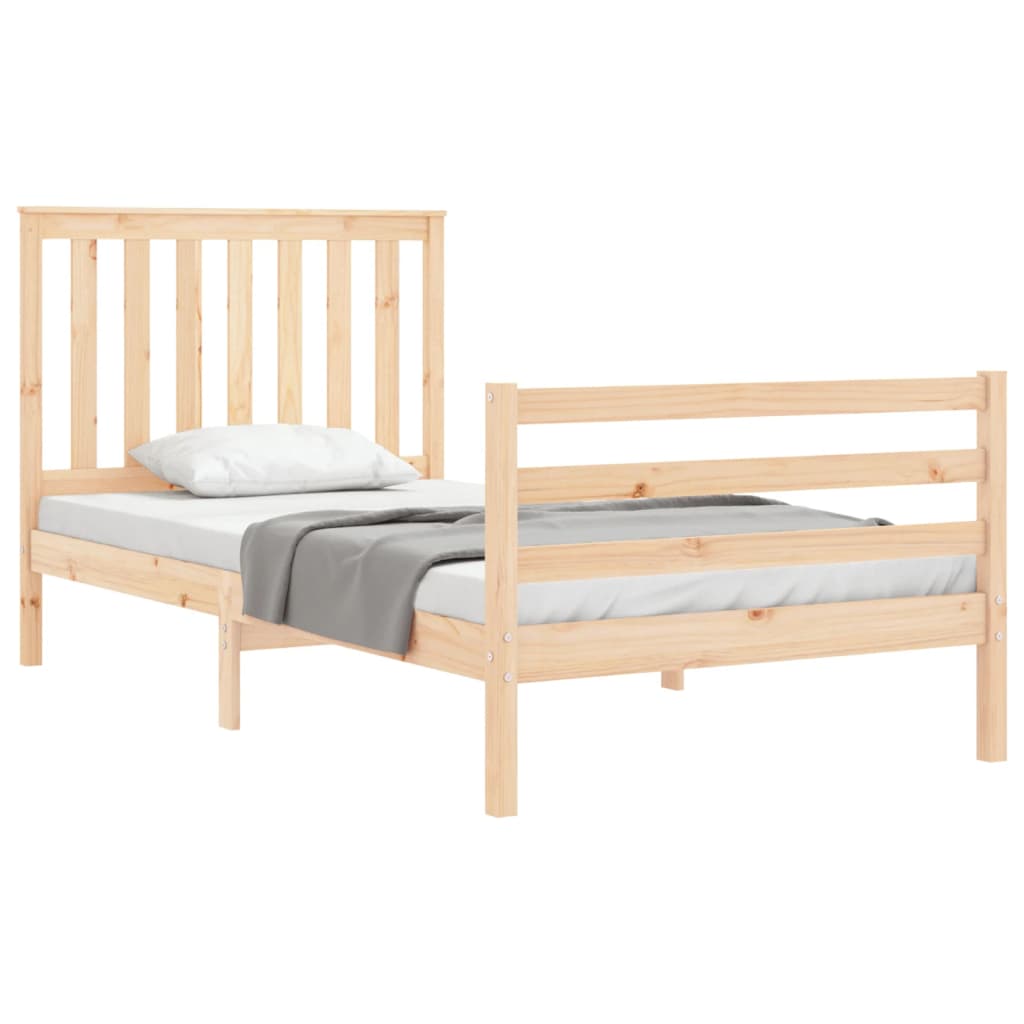 Cadre de lit sans matelas 100x200 cm bois massif