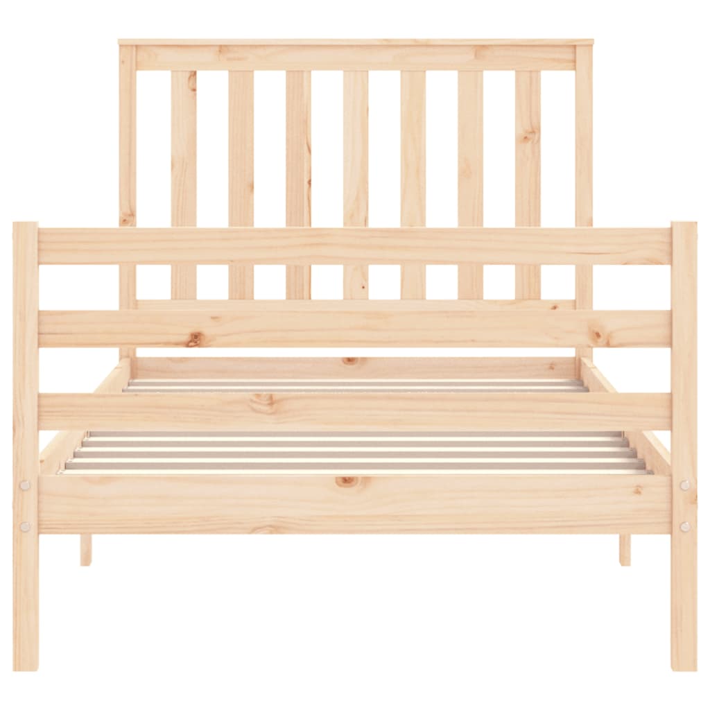 Cadre de lit sans matelas 100x200 cm bois massif