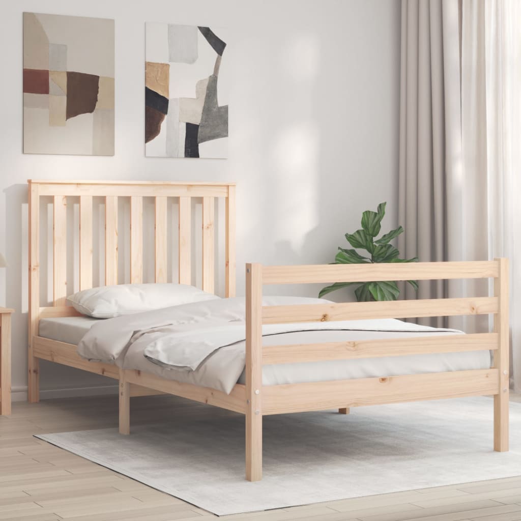 Cadre de lit sans matelas 100x200 cm bois massif