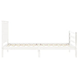 Cadre de lit sans matelas blanc 100x200 cm bois massif