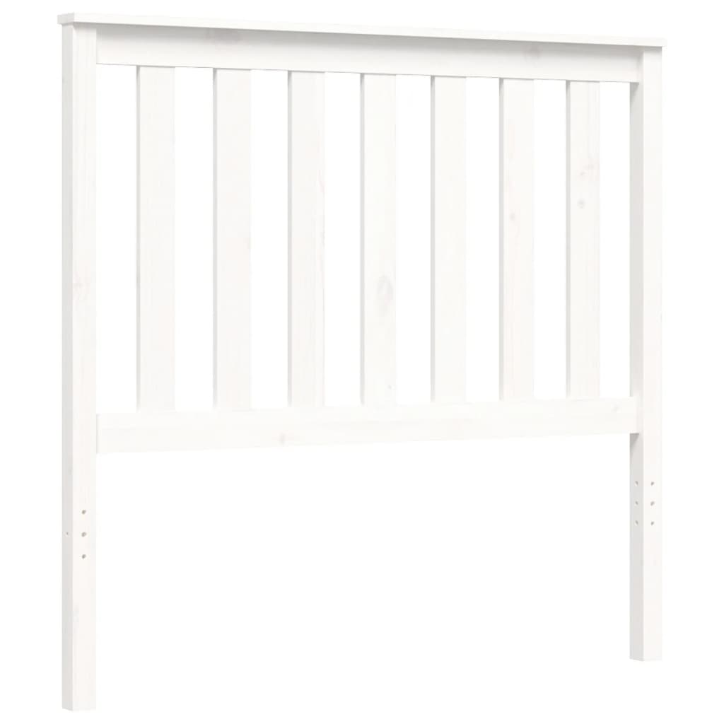 Bed frame without mattress white 100x200 cm solid wood