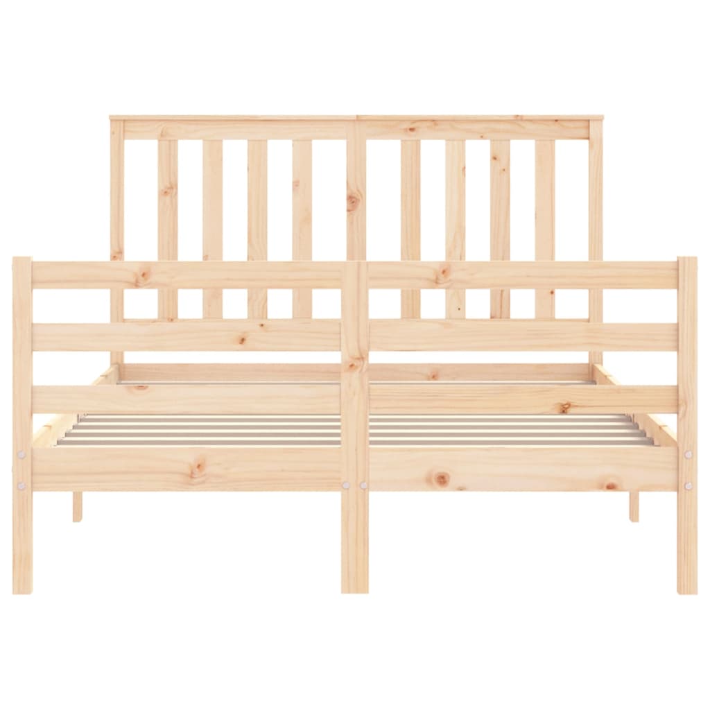 Cadre de lit sans matelas 120x200 cm bois massif