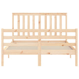 Cadre de lit sans matelas 120x200 cm bois massif