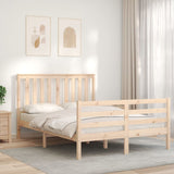 Cadre de lit sans matelas 140x200 cm bois massif