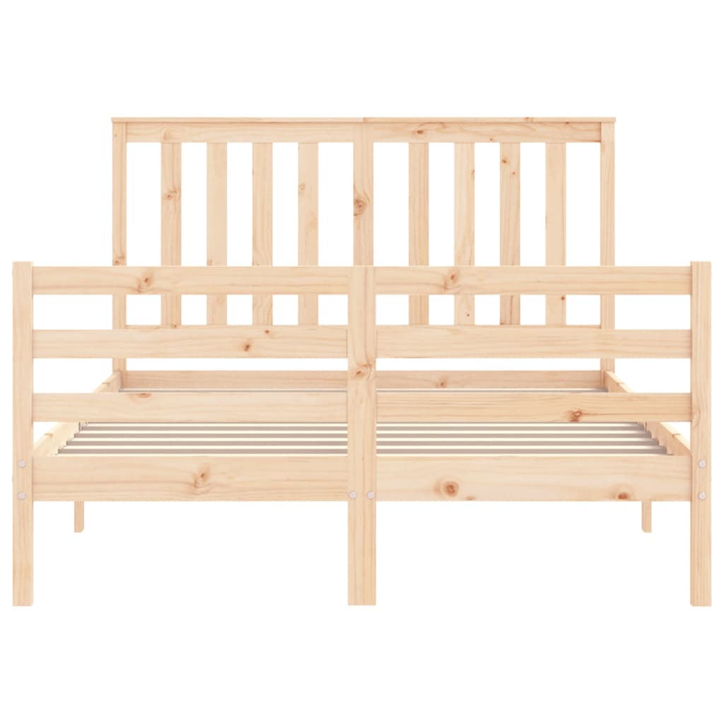 Cadre de lit sans matelas 140x200 cm bois massif