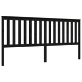 Cadre de lit sans matelas noir 200x200 cm bois massif