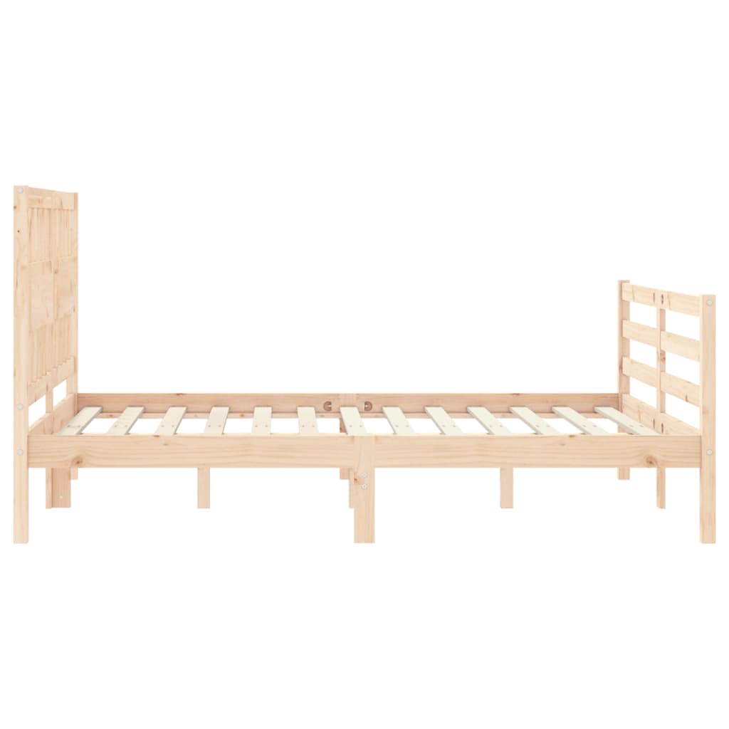 Cadre de lit sans matelas 140x190 cm bois massif