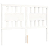 Bed frame without white mattress 140x190 cm solid wood