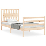 Cadre de lit sans matelas 90x200 cm bois massif