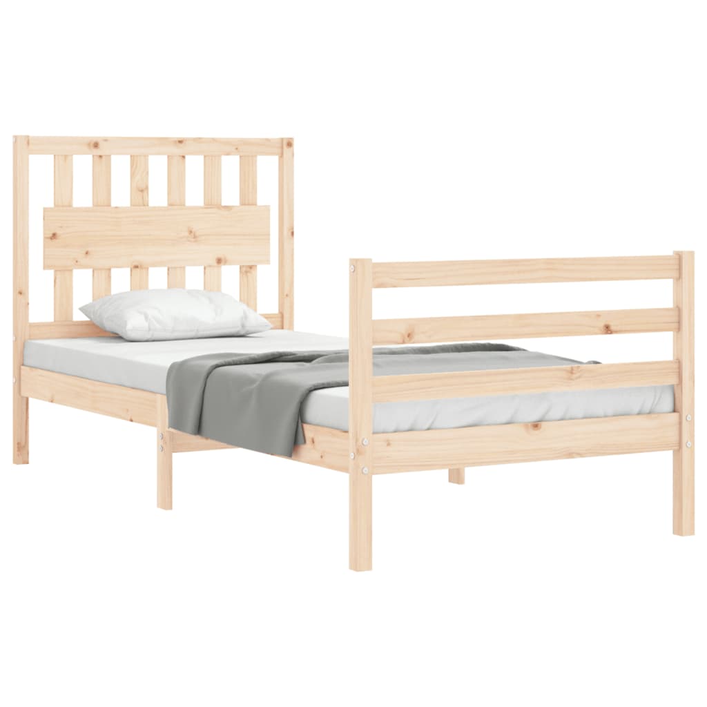 Cadre de lit sans matelas 90x200 cm bois massif