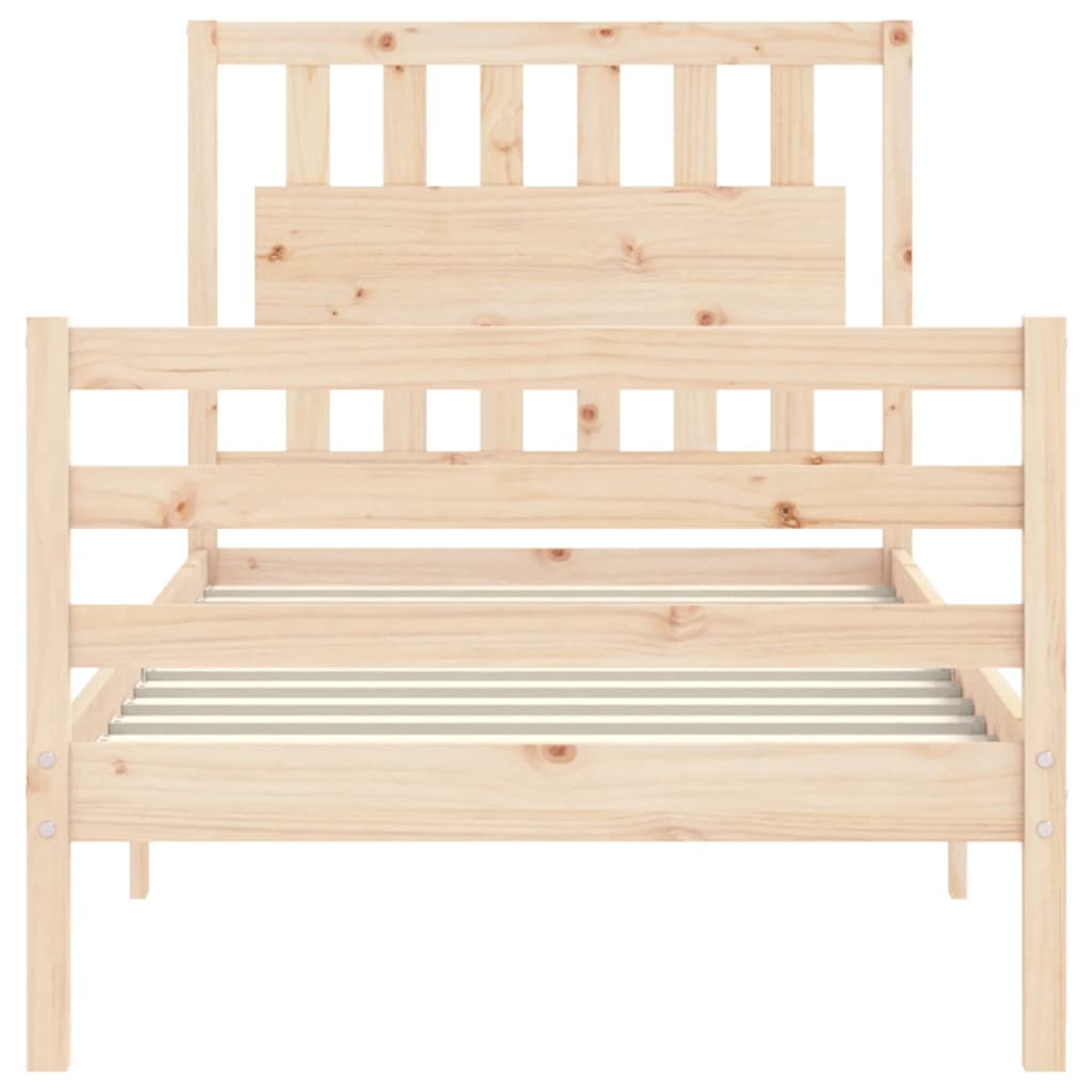 Cadre de lit sans matelas 90x200 cm bois massif