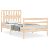 Cadre de lit sans matelas 100x200 cm bois massif