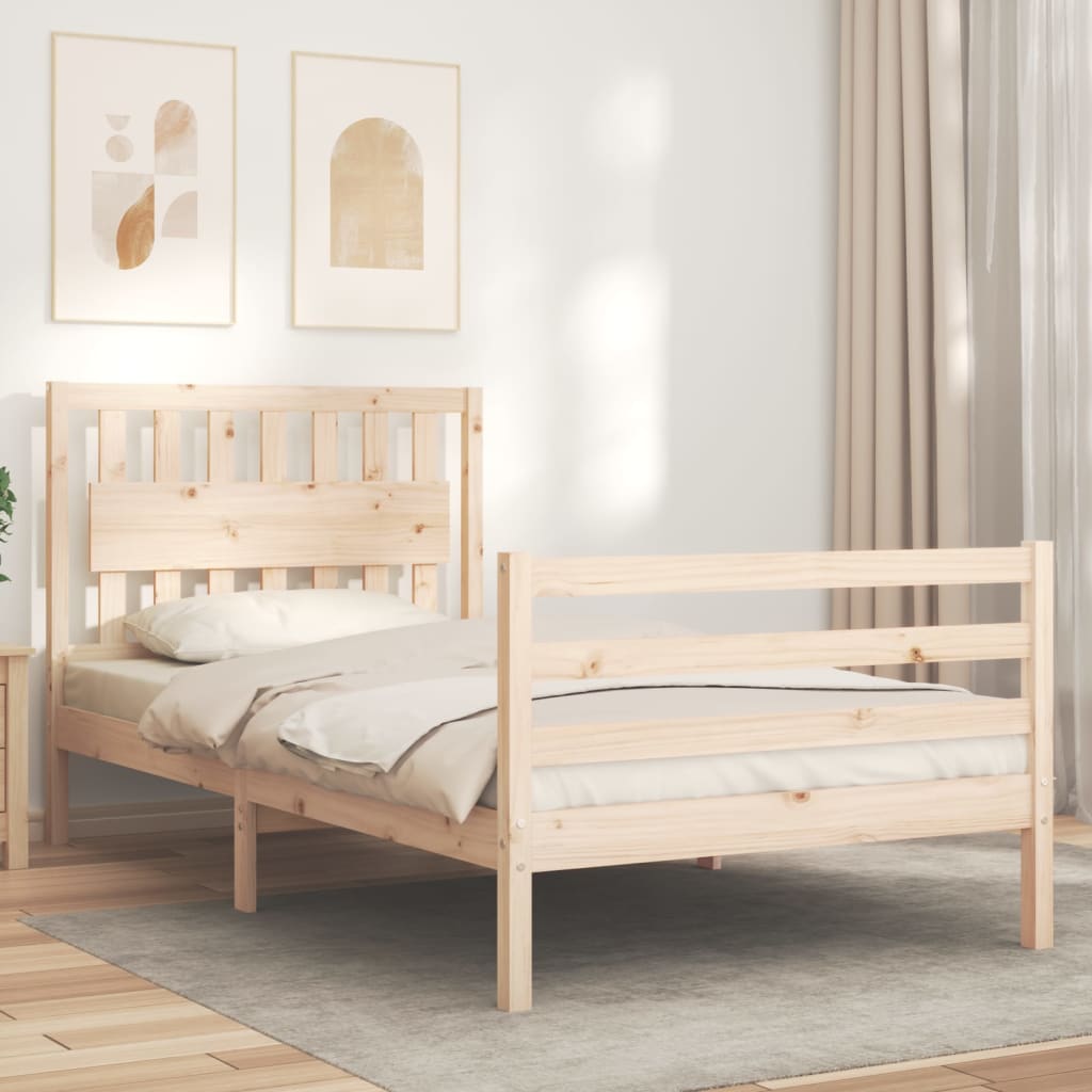 Cadre de lit sans matelas 100x200 cm bois massif