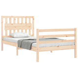 Cadre de lit sans matelas 100x200 cm bois massif