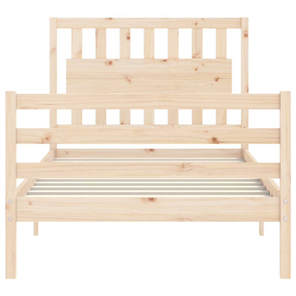 Cadre de lit sans matelas 100x200 cm bois massif