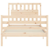 Cadre de lit sans matelas 100x200 cm bois massif