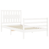 Cadre de lit sans matelas blanc 100x200 cm bois massif