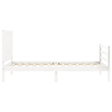 Cadre de lit sans matelas blanc 100x200 cm bois massif