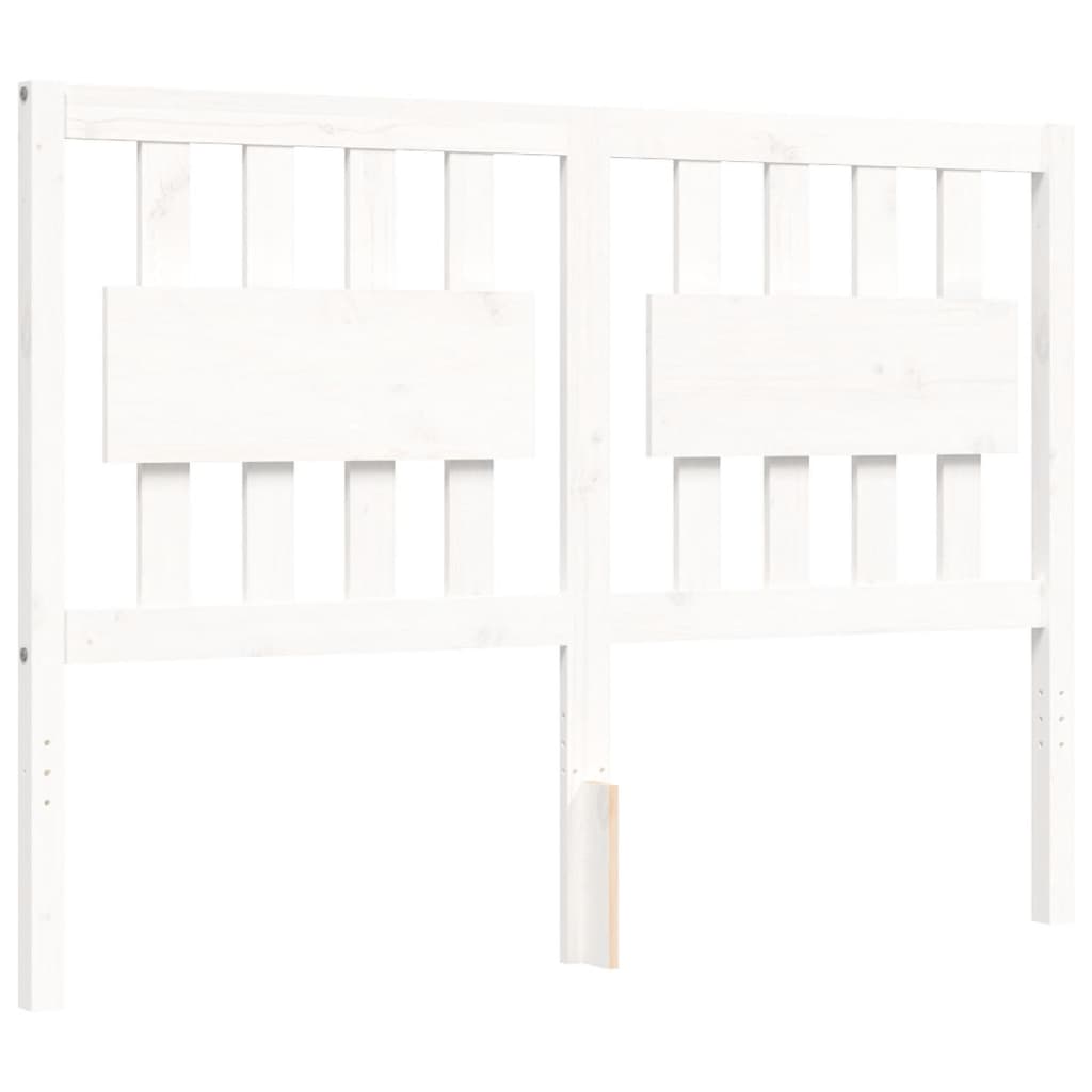 Cadre de lit sans matelas blanc 120x200 cm bois massif