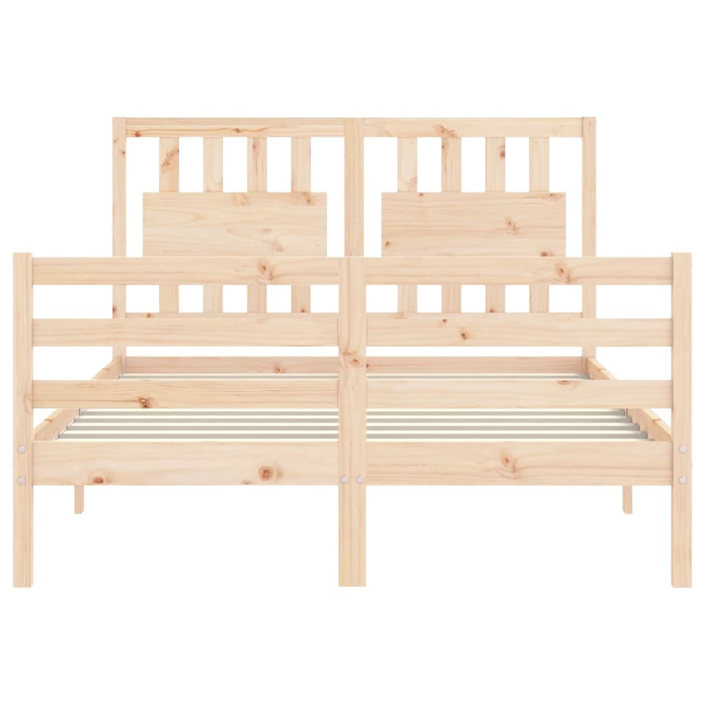 Bed frame without mattress 140x200 cm solid wood