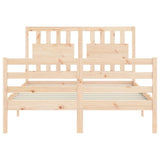 Bed frame without mattress 140x200 cm solid wood