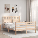 Bed frame without mattress 140x200 cm solid wood