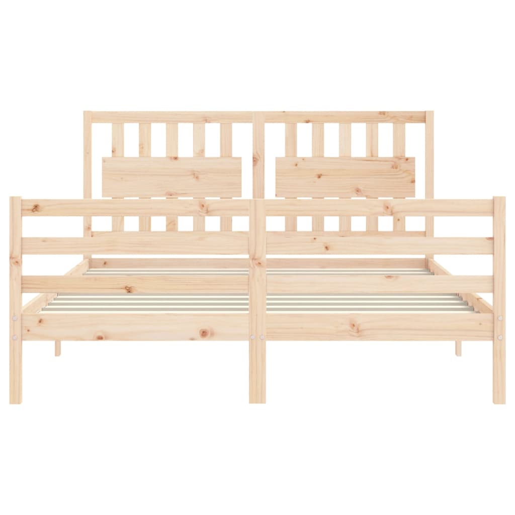 Bed frame without mattress 160x200 cm solid wood