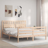 Cadre de lit sans matelas 160x200 cm bois massif