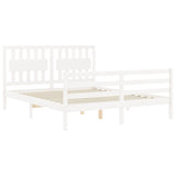 Bed frame without mattress white 160x200 cm solid wood