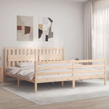 Cadre de lit sans matelas 200x200 cm bois massif