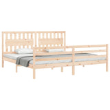 Cadre de lit sans matelas 200x200 cm bois massif