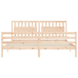 Cadre de lit sans matelas 200x200 cm bois massif