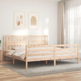 Cadre de lit sans matelas 200x200 cm bois massif