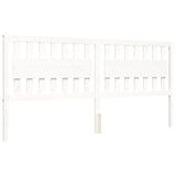 Cadre de lit sans matelas blanc 200x200 cm bois massif