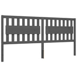 Bed frame without mattress gray 200x200 cm solid wood