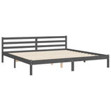 Bed frame without mattress gray 200x200 cm solid wood