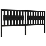 Cadre de lit sans matelas noir 200x200 cm bois massif