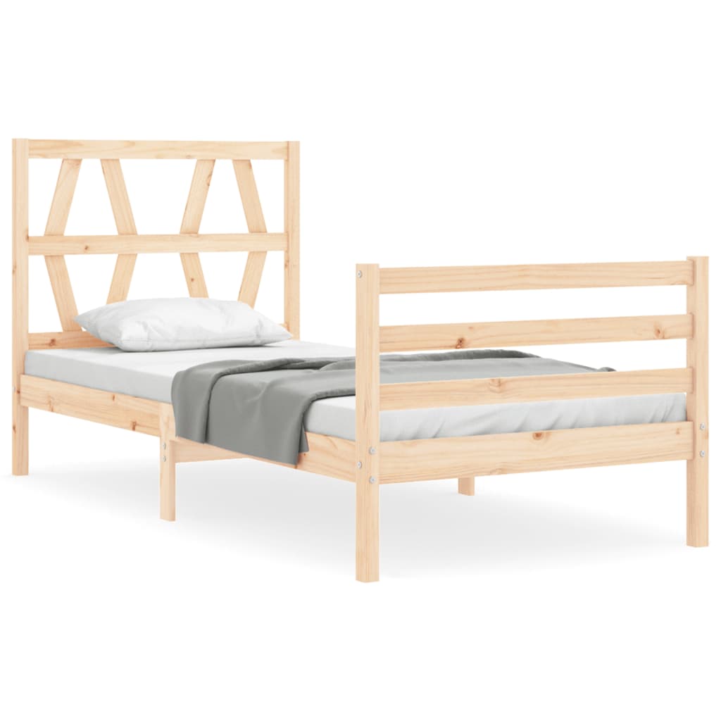 Cadre de lit sans matelas 90x200 cm bois massif