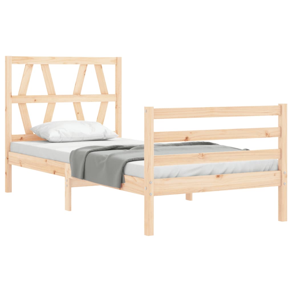 Cadre de lit sans matelas 90x200 cm bois massif