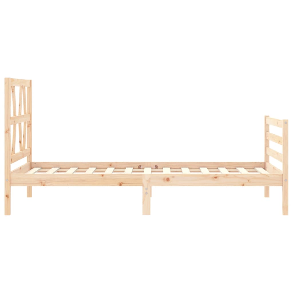 Cadre de lit sans matelas 90x200 cm bois massif