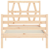 Cadre de lit sans matelas 90x200 cm bois massif