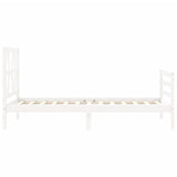 Cadre de lit sans matelas blanc 90x200 cm bois massif