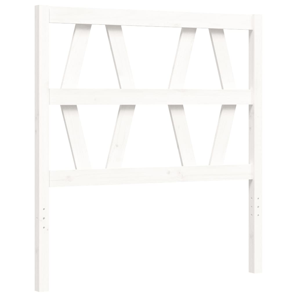 Cadre de lit sans matelas blanc 90x200 cm bois massif