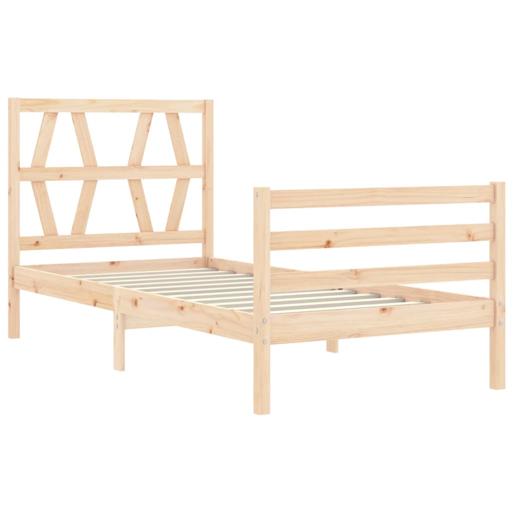 Cadre de lit sans matelas 100x200 cm bois massif