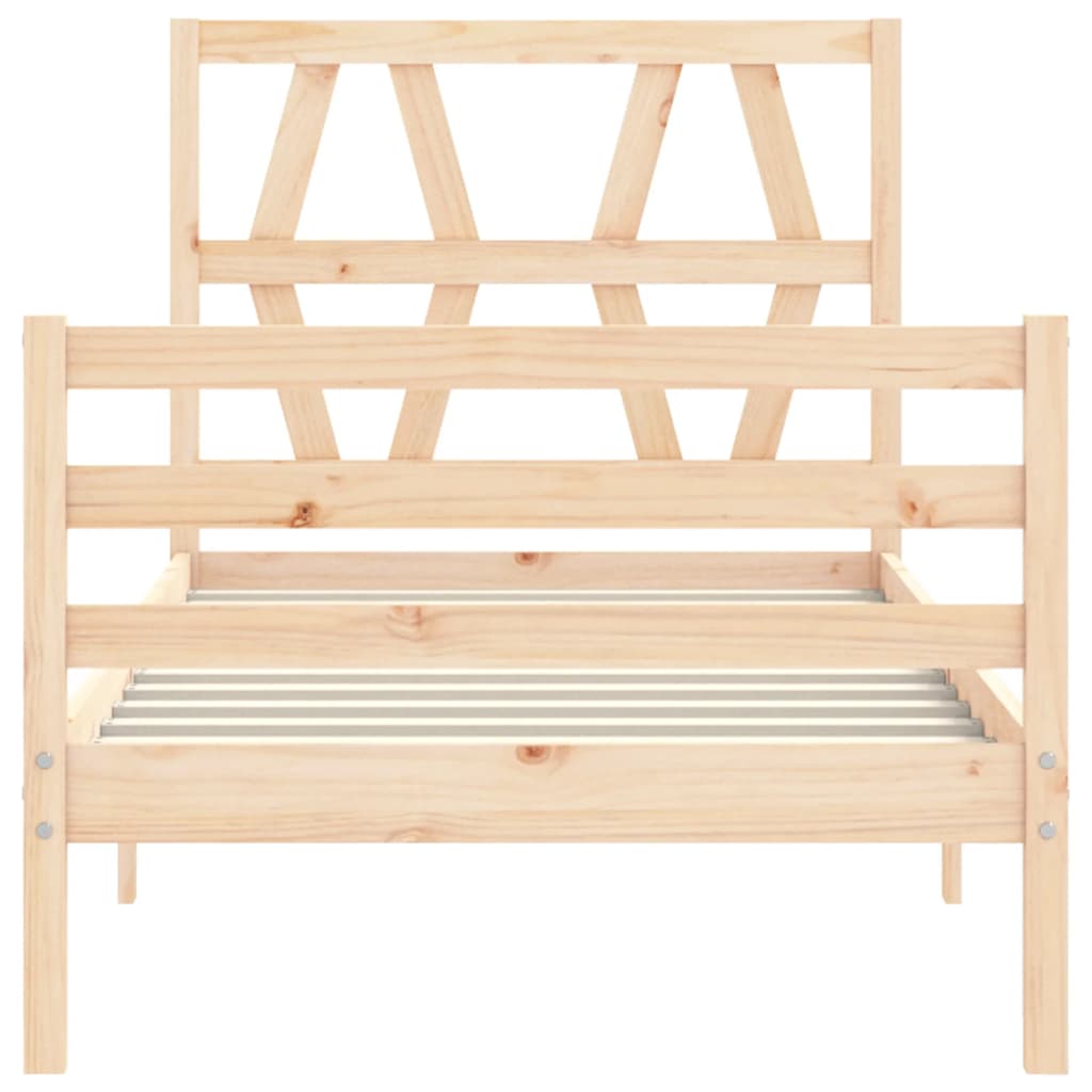 Cadre de lit sans matelas 100x200 cm bois massif