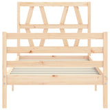 Cadre de lit sans matelas 100x200 cm bois massif