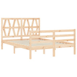 Bed frame without mattress 120x200 cm solid wood